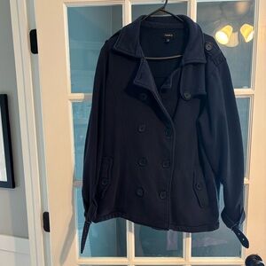 Torrid Dark Blue Double-Breasted Pea Coat